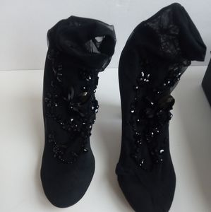 Authentic Dolce & Gabbana Fabric Stocking Heels 39